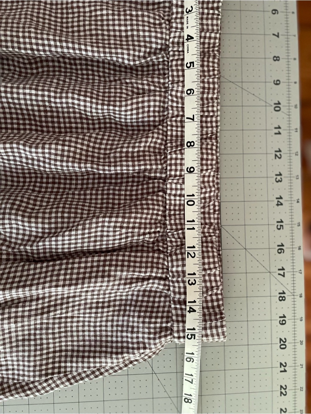 QUINCE 100% European Linen Brown & Taupe Gingham Maxi Skirt W/Side Slit Sz L NWT - Picture 8 of 9